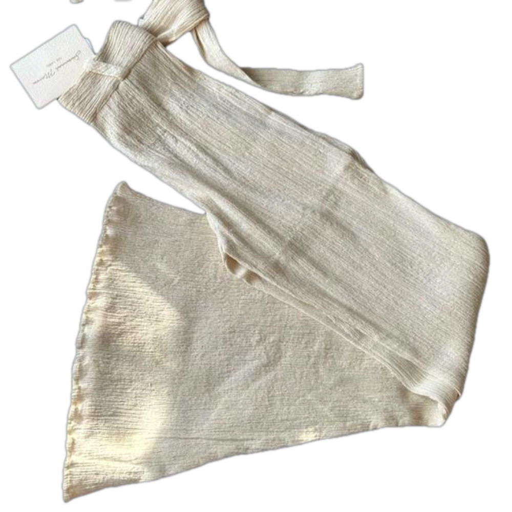 Savannah Morrow Women’s Cream High-Waisted Flared Leg Pant W/Belt, Size Xs — image 2 of 6